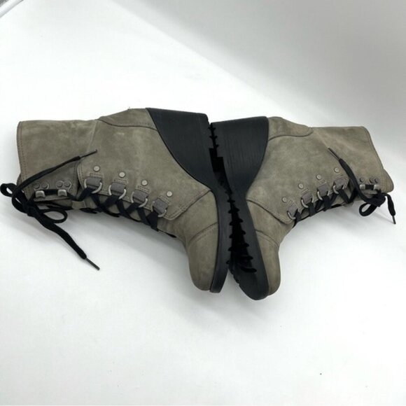Sorel Women's After Hours Lace Quarry Mid-Calf Leather Boots Women Sz 10 - Picture 5 of 10